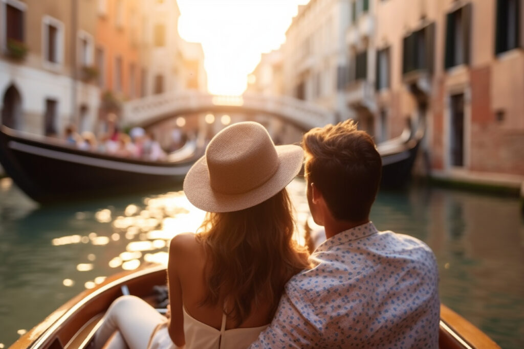 Gondola ride in Venice with Glaminess Luxury Travel